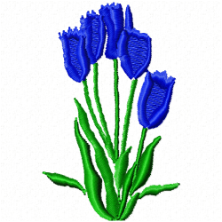 Flowers And Tree Embroidery Design 3